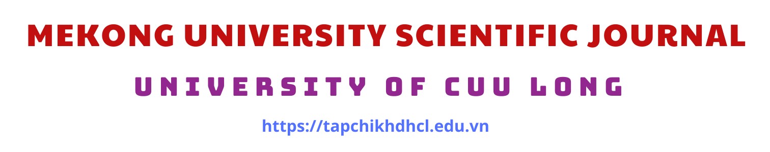 MEKONG UNIVERSITY SCIENTIFIC JOURNAL